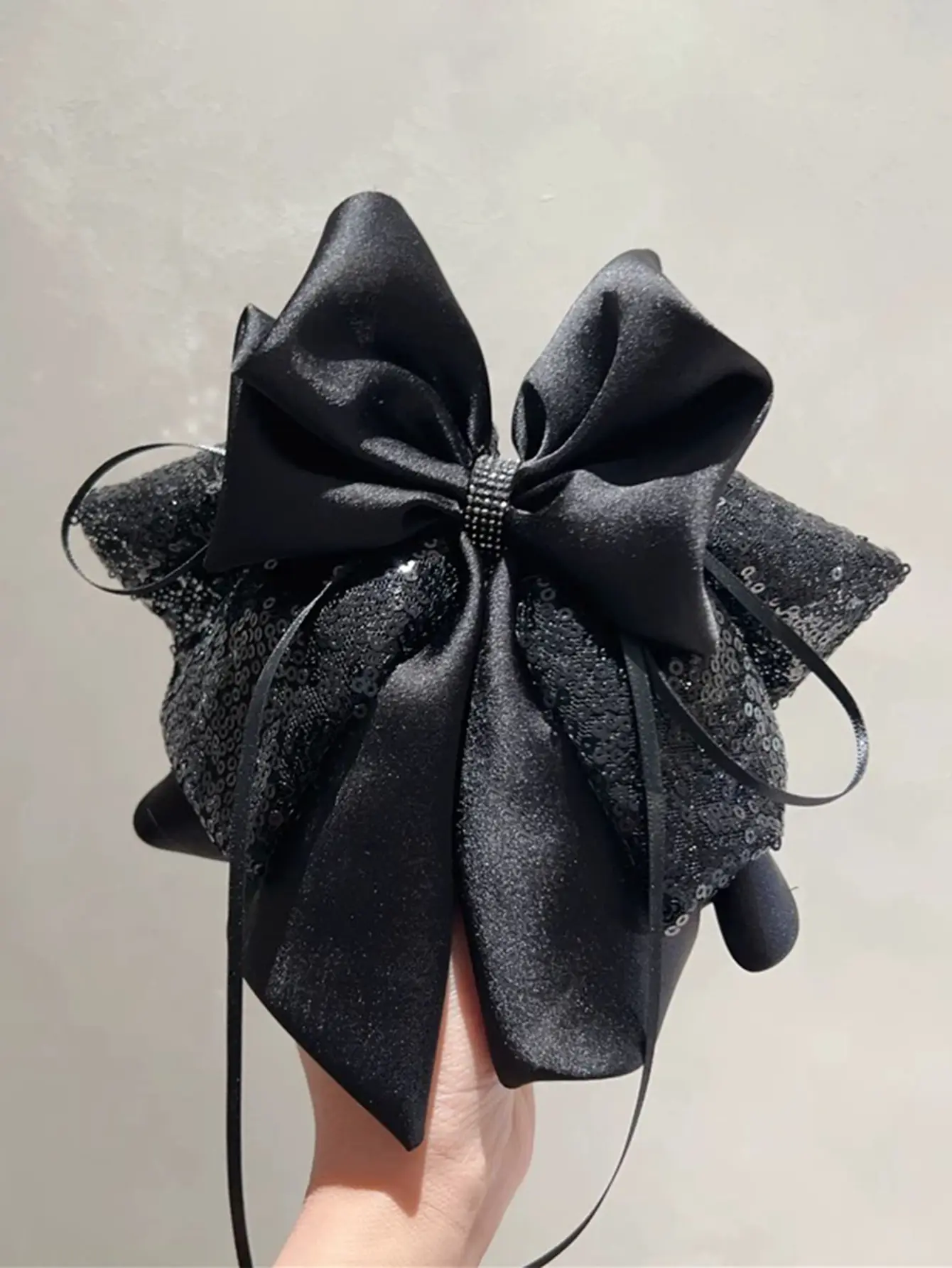 1PCS Black Large Bow Hair Claw Clips for Women Girls,Hair Barrette Clamps for Thick Thin Hair,Fashion Hair Accessories Styling