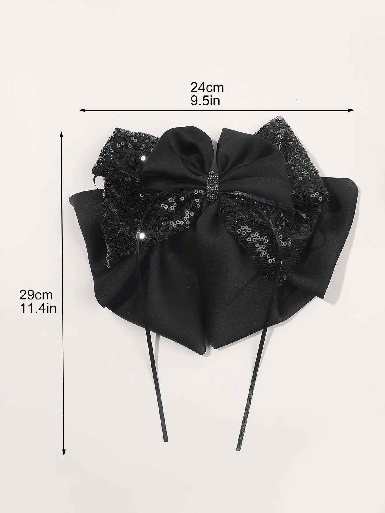 1PCS Black Large Bow Hair Claw Clips for Women Girls,Hair Barrette Clamps for Thick Thin Hair,Fashion Hair Accessories Styling