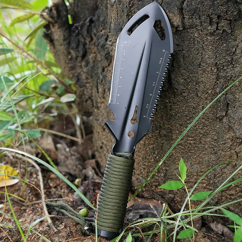 Portable Camping Engineer Shovel Outdoor Stainless Steel Multi-functional Tool Small Hand Shovel Field Survival Emergency Shovel