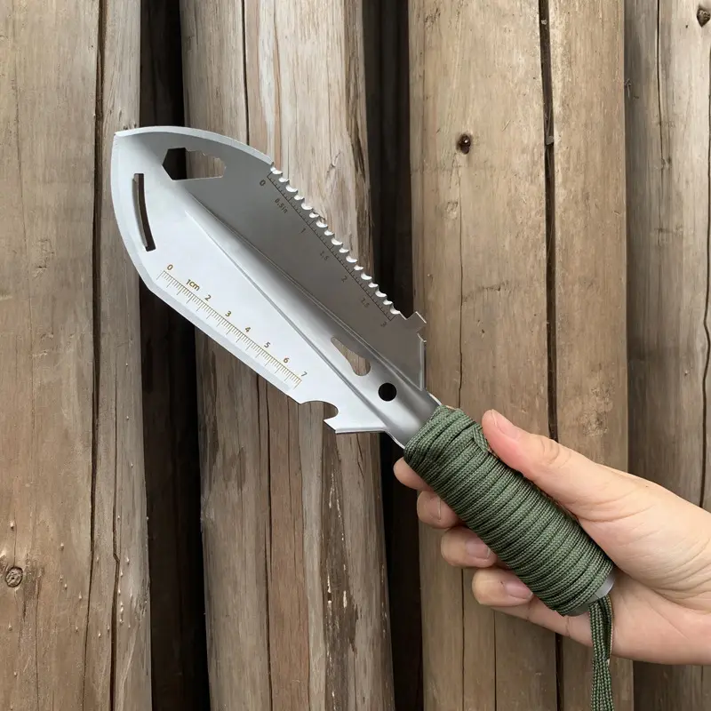 Portable Camping Engineer Shovel Outdoor Stainless Steel Multi-functional Tool Small Hand Shovel Field Survival Emergency Shovel