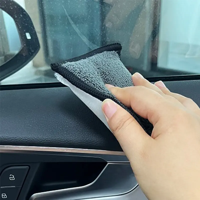 6pcs Car Interior Wash Pad Soft Absorbent Detailing Bristle Cleaning No Scratch Car Household Microfiber Scrubbing Sponge