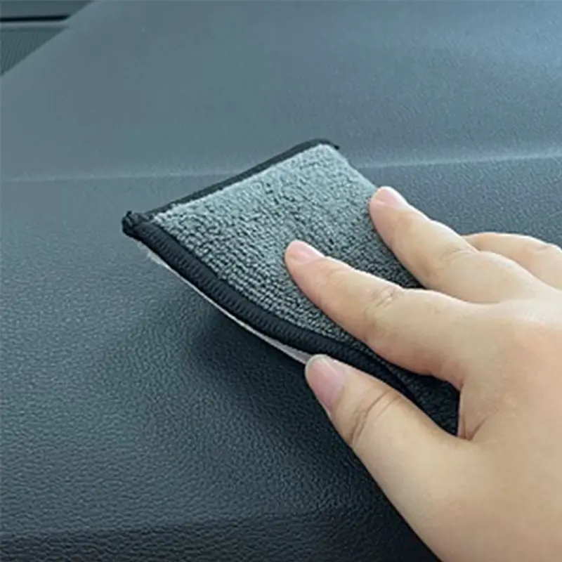 6pcs Car Interior Wash Pad Soft Absorbent Detailing Bristle Cleaning No Scratch Car Household Microfiber Scrubbing Sponge