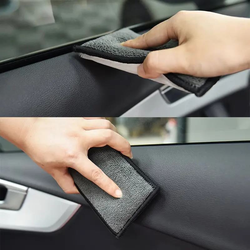 6pcs Car Interior Wash Pad Soft Absorbent Detailing Bristle Cleaning No Scratch Car Household Microfiber Scrubbing Sponge