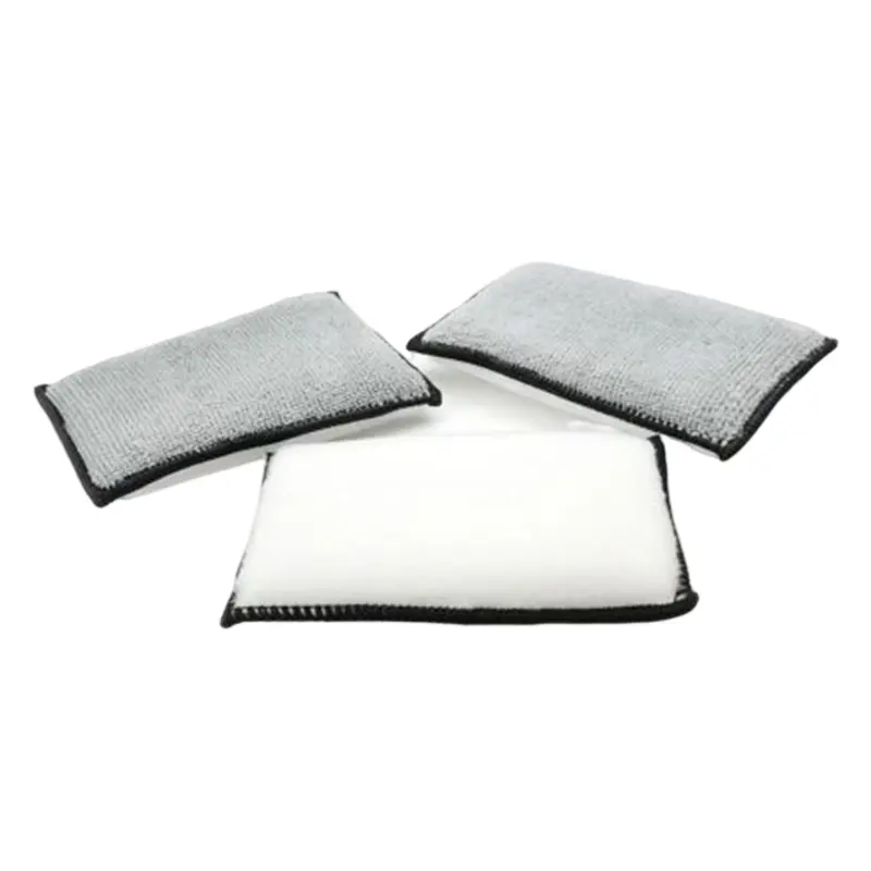 6pcs Car Interior Wash Pad Soft Absorbent Detailing Bristle Cleaning No Scratch Car Household Microfiber Scrubbing Sponge