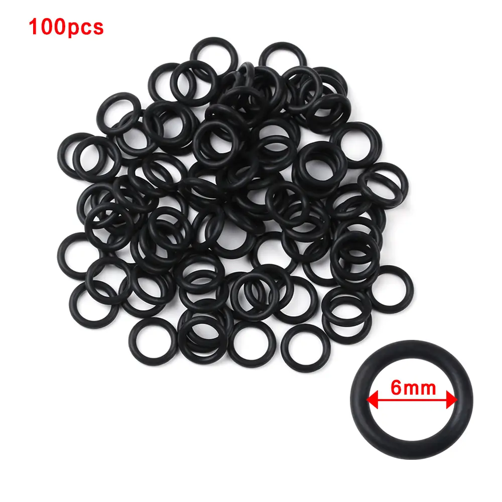 100 PCs Black Rubber O-Rings Seal Gasket for Worms Wacky Rig O-Ring Tool Fishing Bite Indicator Fishing Accessories
