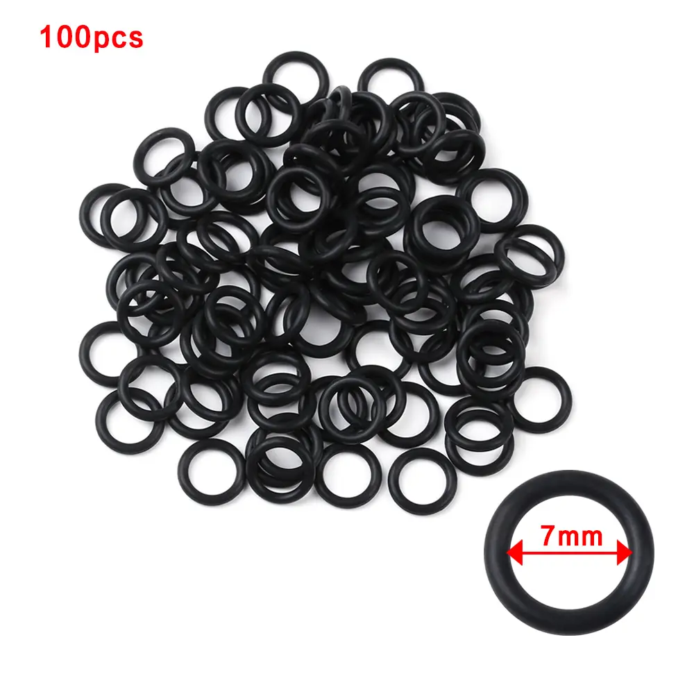 100 PCs Black Rubber O-Rings Seal Gasket for Worms Wacky Rig O-Ring Tool Fishing Bite Indicator Fishing Accessories