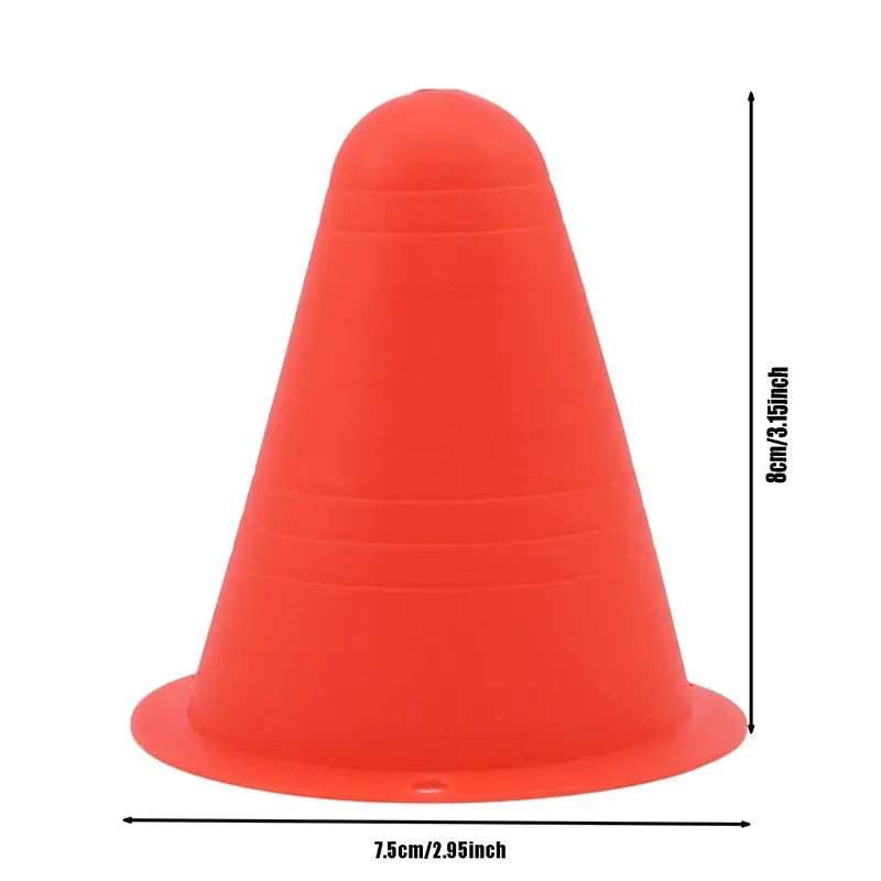 10Pcs/Set Skate Marker Training Road Cones Roller Football Soccer Rugby Training Soft Tower Skating Obstacle Roller Skate Pile