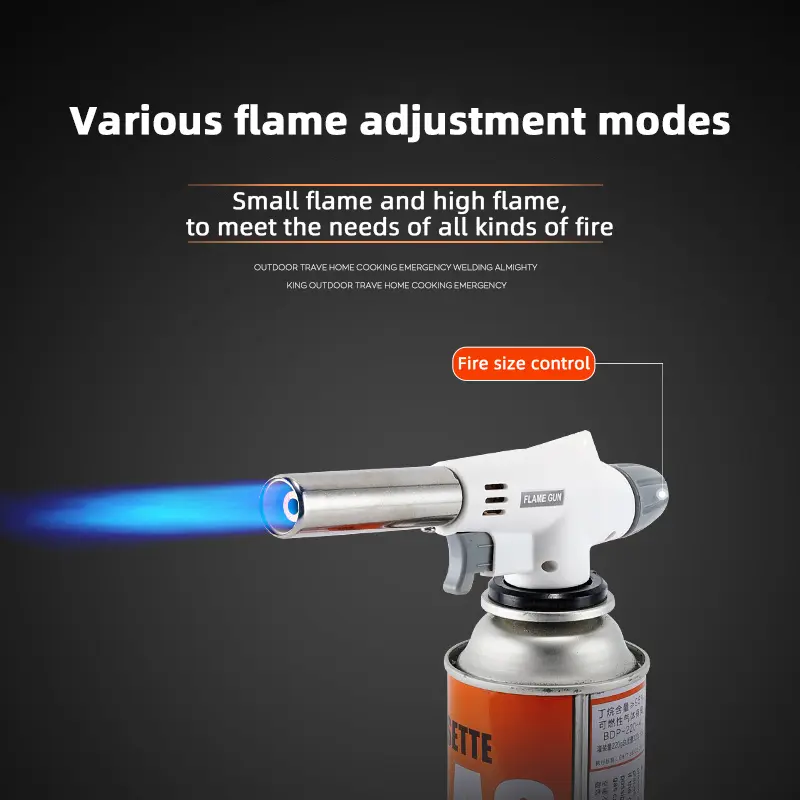 Flame Gun Torch Cooking Autolgnition Butane Gas Welding-Burner Welding Gas Burner Flame Gas Torch Blow for BBQ Camping Cookin