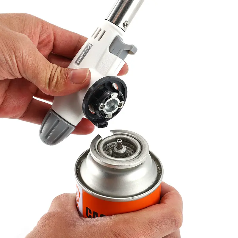 Flame Gun Torch Cooking Autolgnition Butane Gas Welding-Burner Welding Gas Burner Flame Gas Torch Blow for BBQ Camping Cookin