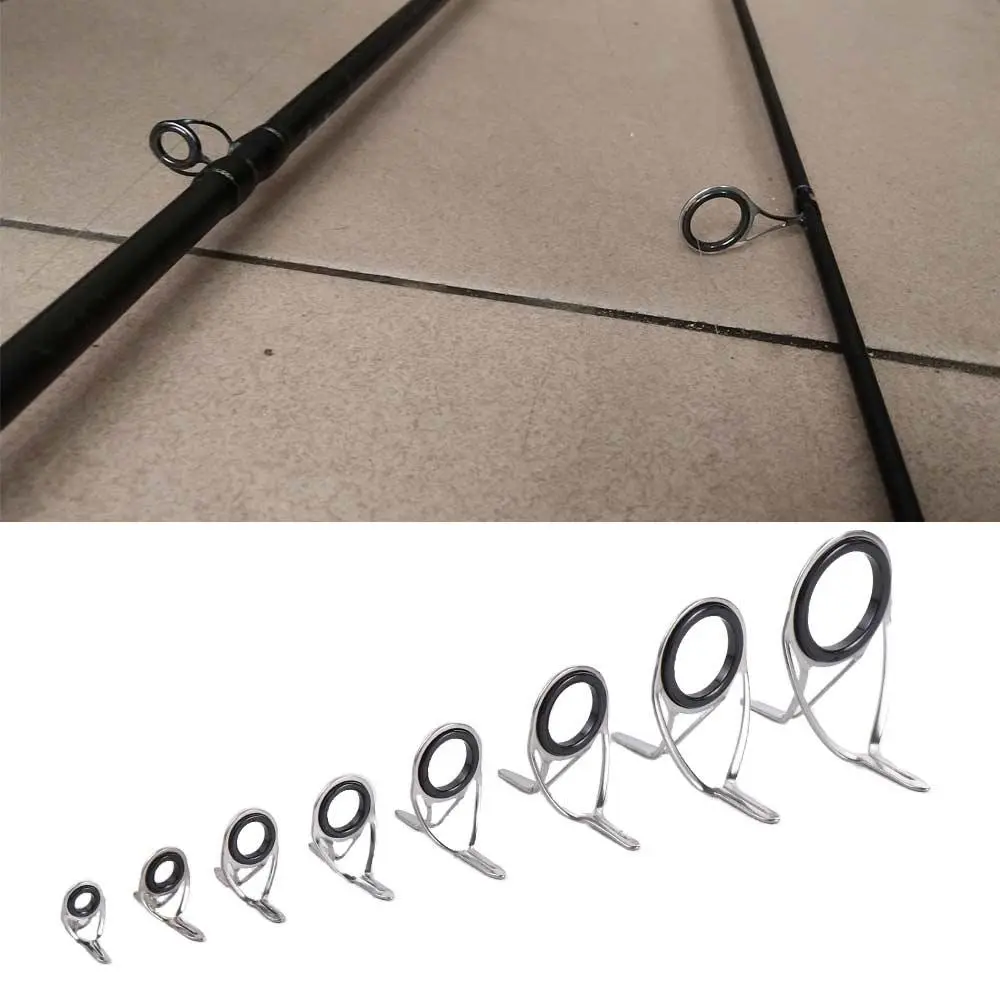 Rod Repair Guides Kit Stainless Steel Fishing Rod Guides Freshwater Seawater Fishing Rod Building Guide Ceramic Rings 7mm~33mm