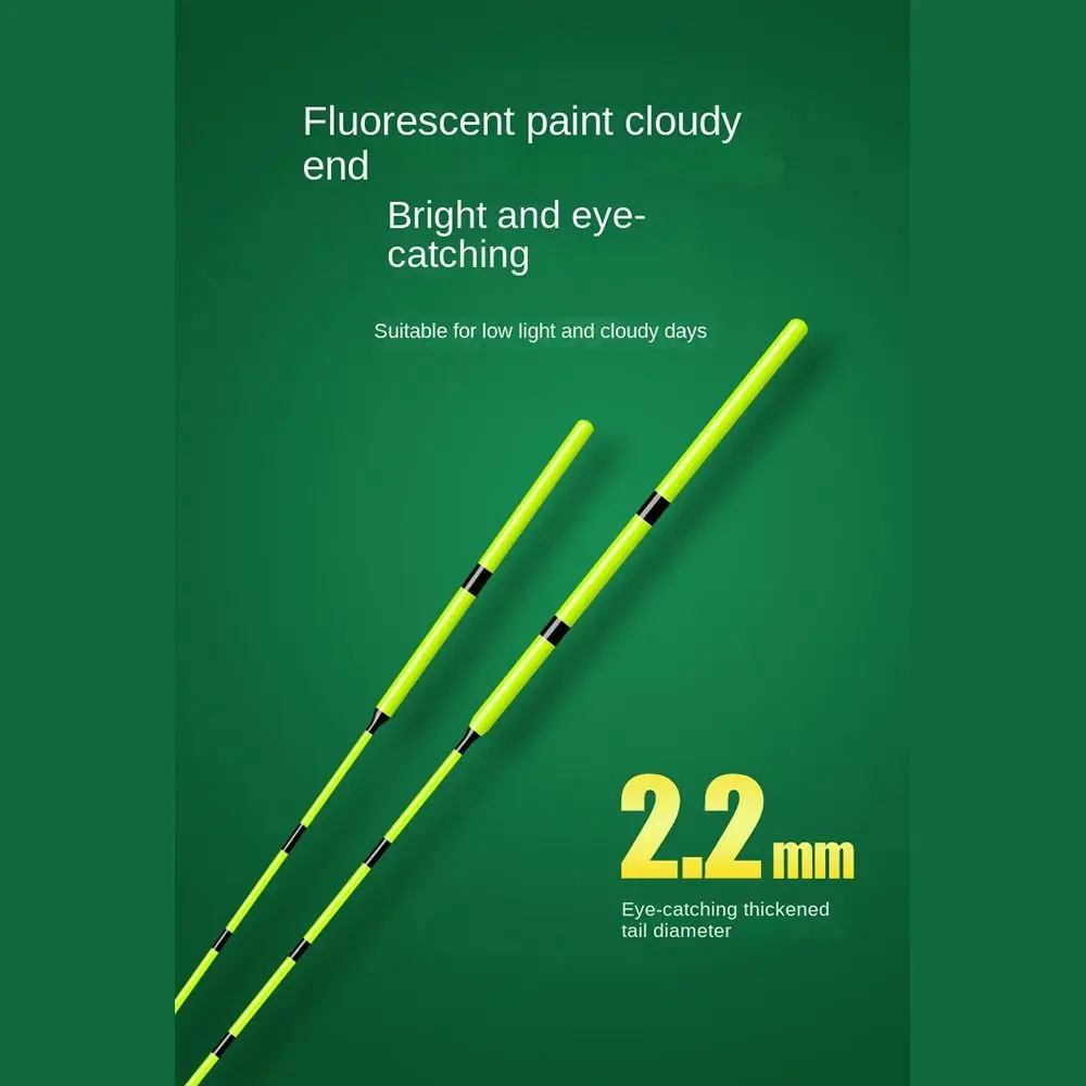 2025 New Fishing Floats Big Carp Rocky Fishing Floats Eye-Catching Sensitive Float Fishing Bite Hook Reminder Green T Tail Float