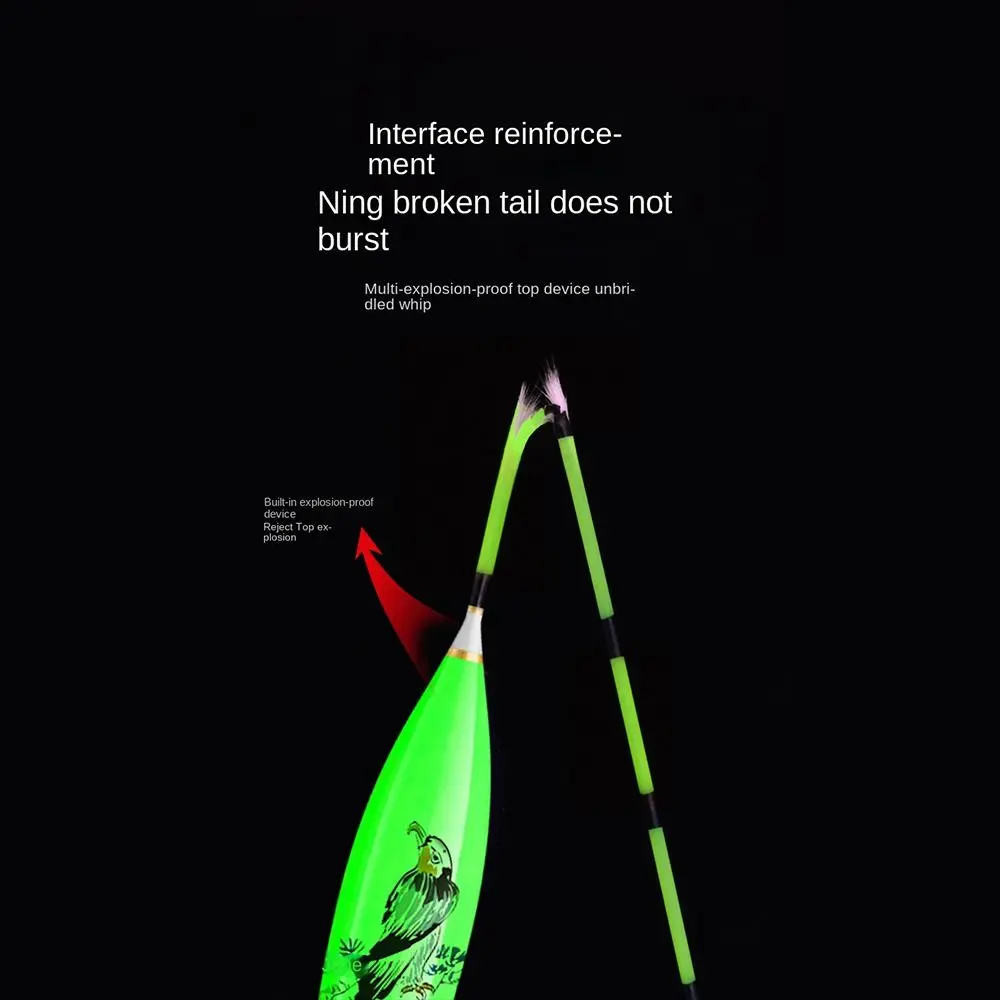2025 New Fishing Floats Big Carp Rocky Fishing Floats Eye-Catching Sensitive Float Fishing Bite Hook Reminder Green T Tail Float