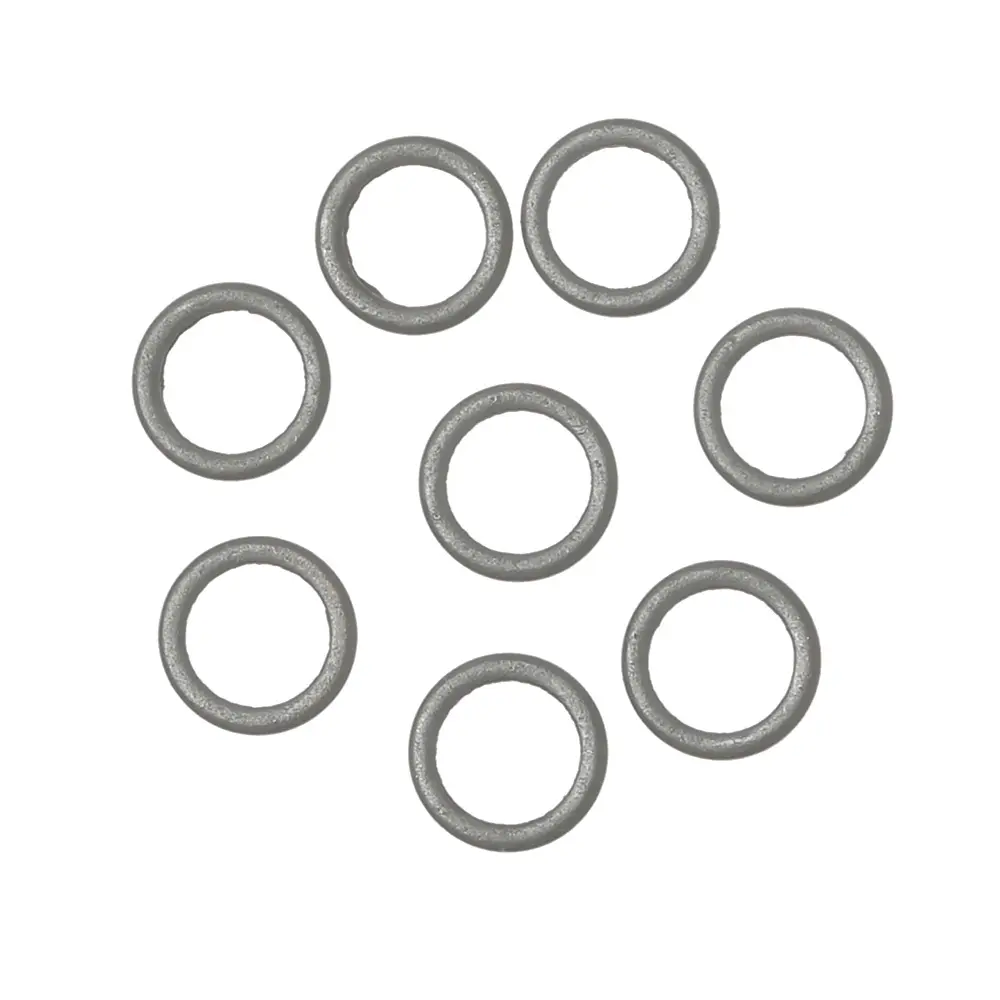 30 PCs 2/3.2/3.7/4.4/5.3mm Durable Flat Round Matt Black O Ring Carp Fishing Rig Terminal End Tackle Tippet Rig Ring