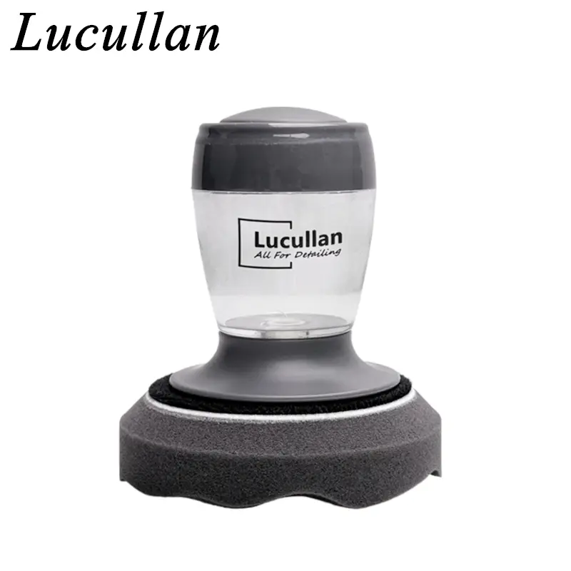 Lucullan All-in-One Tire Shine Applicator Wax Dispense Sponge Kit For Tire Dashboard Plastic Dressing