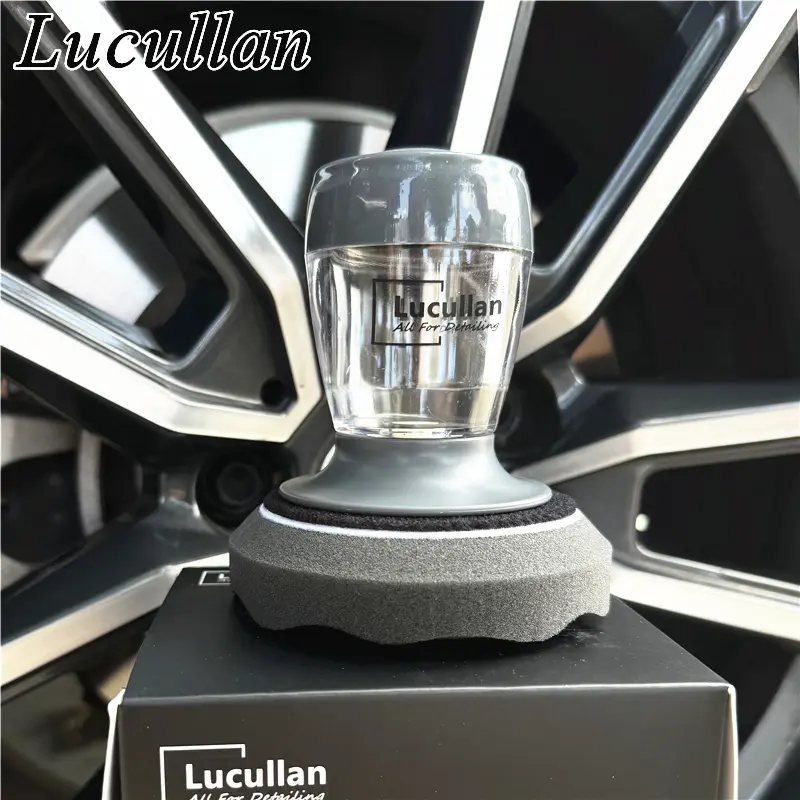 Lucullan All-in-One Tire Shine Applicator Wax Dispense Sponge Kit For Tire Dashboard Plastic Dressing