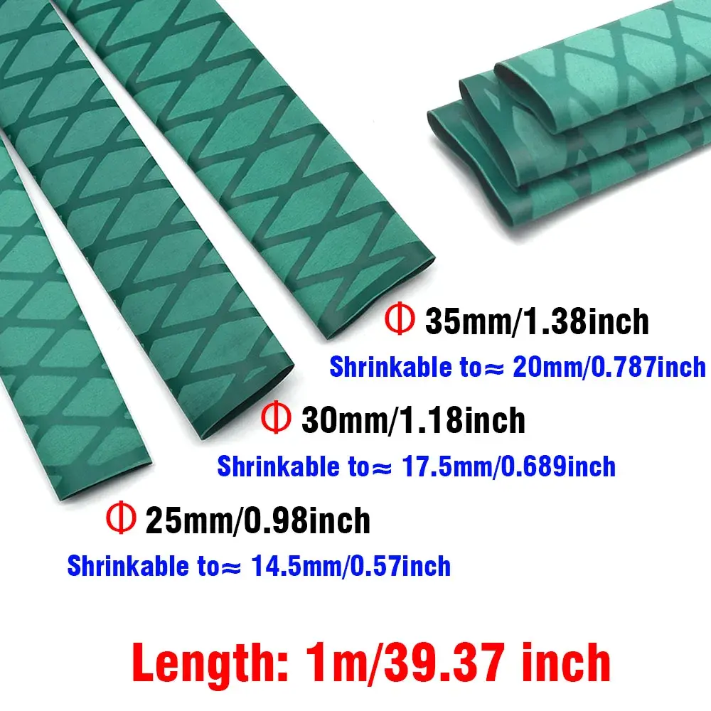Diameter 25mm 30mm X-Tube Heat Shrink Sleeve Wrap Fishing Bulding Handle Cork Rod Grip  Waterproof and Insulation 40 Inch Length