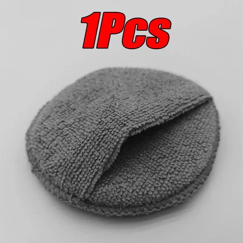 10Pcs Car Detailing Applicator Pads Car Care Waxing Polish Sponges Soft Microfiber Round Pocket Foam Sponges Car Cleaning Tools