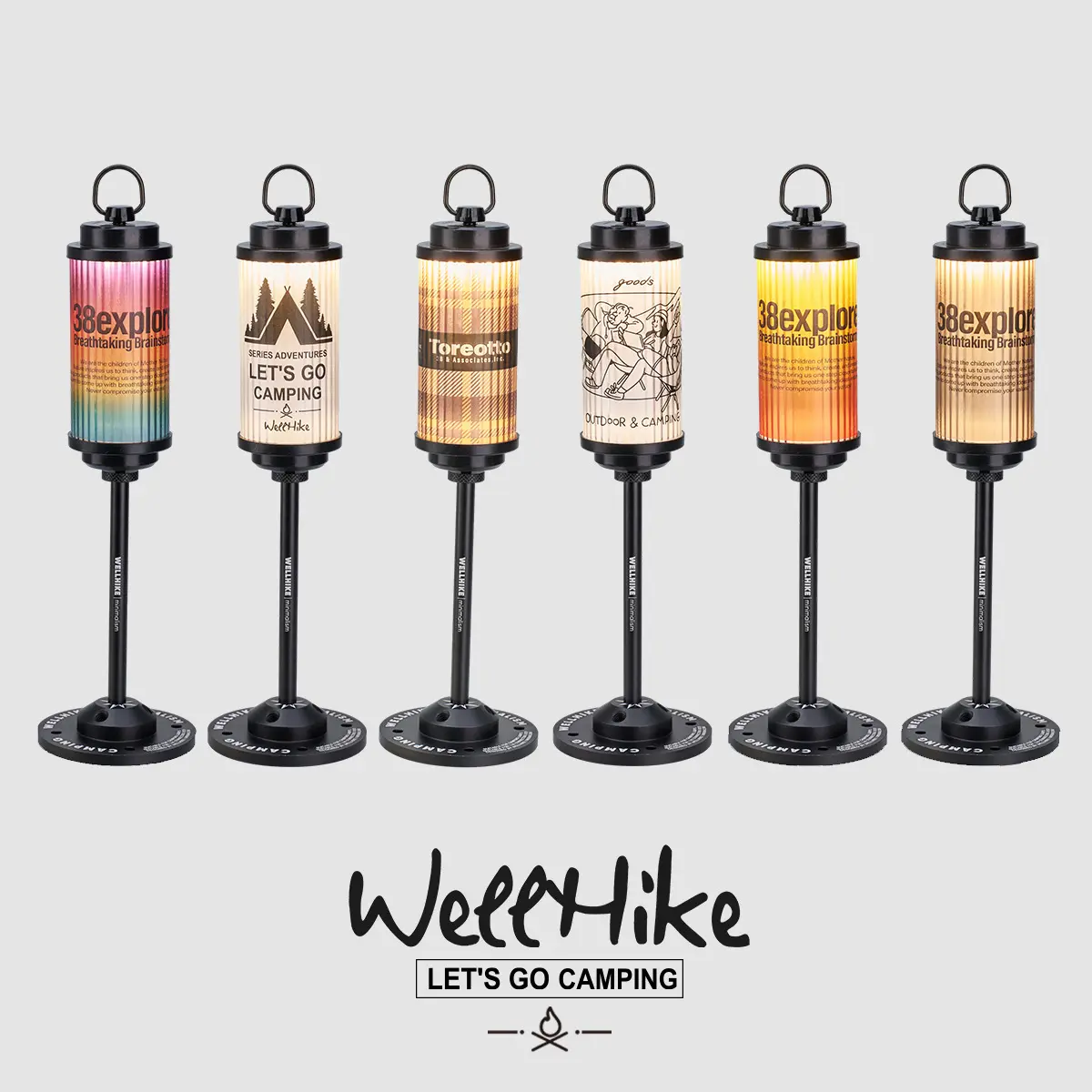 Wellhike Outdoor Camping 38 Explore Lights LED Rechargeable Camp Ambient Lights Extra Long Battery Life Waterproof Tent Lighting