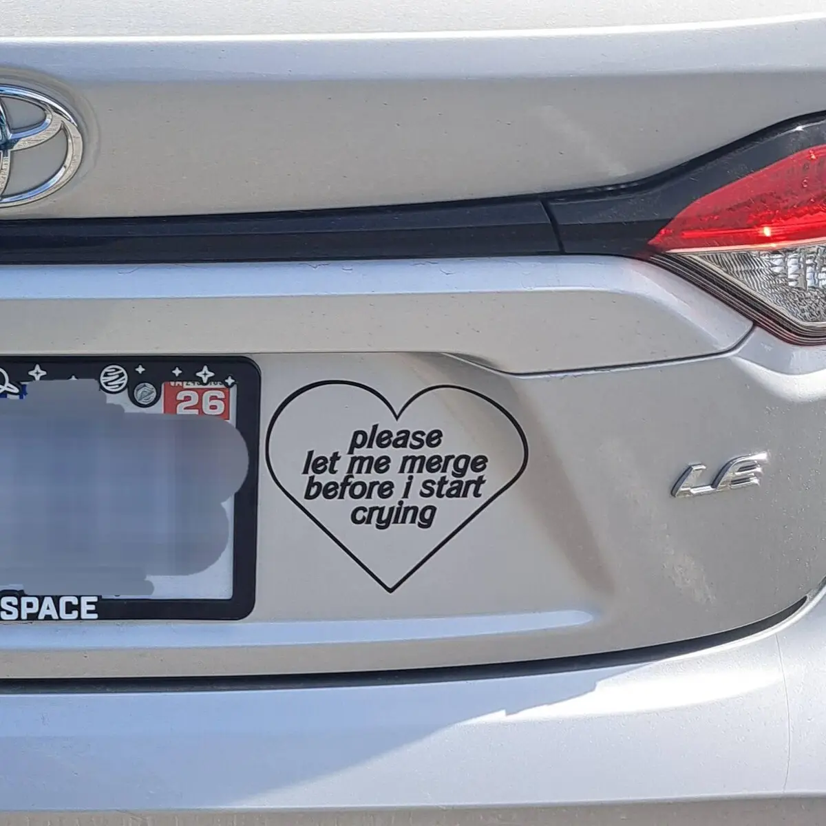 Please Let Me Merge Before I Start Crying Thermal Die Cut Decal,Car Sticker