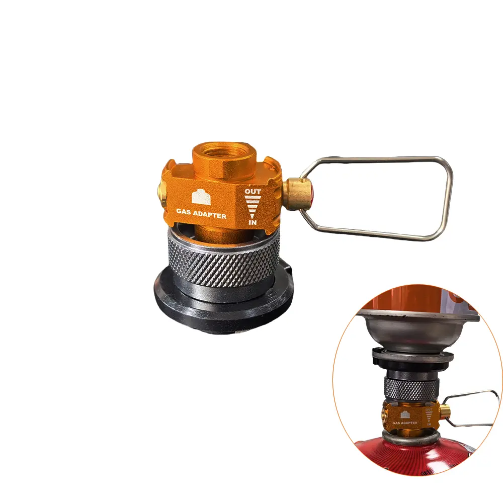 Gas Saver Plus Gas Burner Adapter Aluminum Alloy Convertor Shifter Refill Flat Tank Conversion Adapter Camping Gas Adaptor Valve