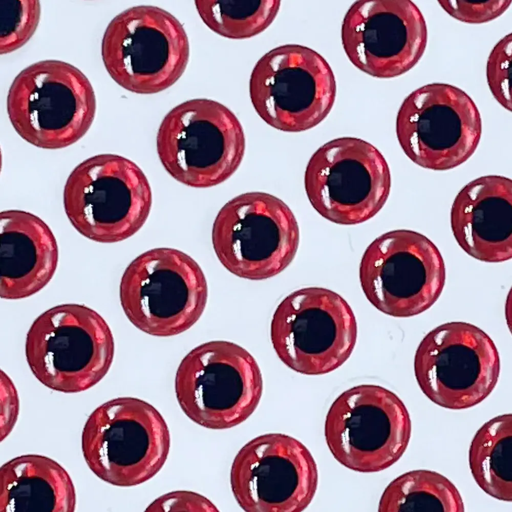 100pcs/lot 3D Eyes 7mm 8mm 9mm 10mm Holographic 3D Eyes High Transparent Fly Fishing Lure Minnow Bait DIY Fishing Tackle