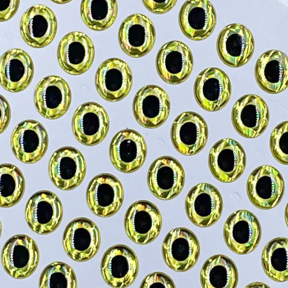 100pcs/lot 3D Eyes 7mm 8mm 9mm 10mm Holographic 3D Eyes High Transparent Fly Fishing Lure Minnow Bait DIY Fishing Tackle