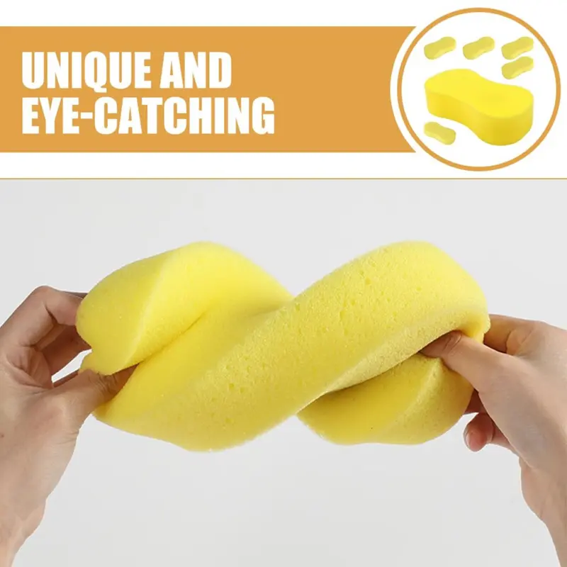 Car Cleaning Wash Sponge Set 10Pcs Thick Microfiber Wax Double-Sided Superfine Fiber for Housework Detail Cleaning Car