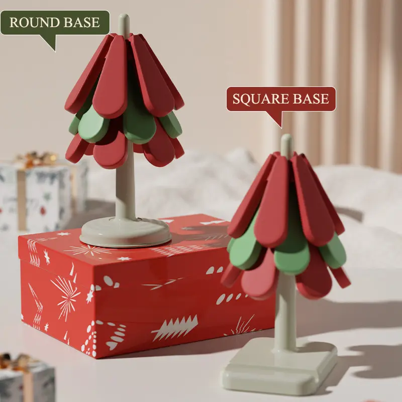 Silicone Trivet Portable Hot Trivets Table Mats Set Heat Insulated Pad Kitchen Decoration Non-Slip Pot Holders Coaster Foldable