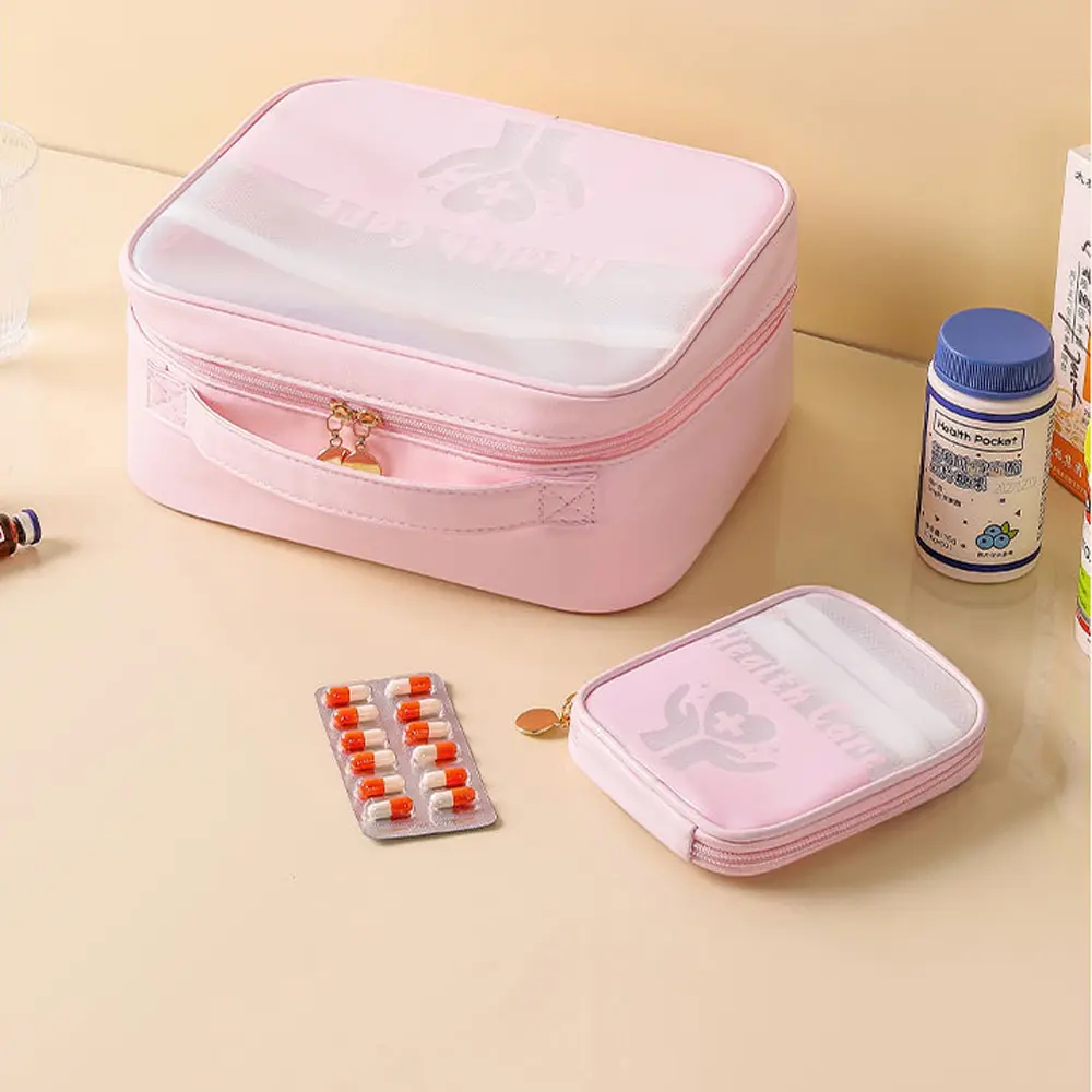 2 PCS Set First Aid Kit Pouch Outdoor Travel Medical Bag Portable Medical Bag Home Rescue Emergency Survival Kit Travel Storage