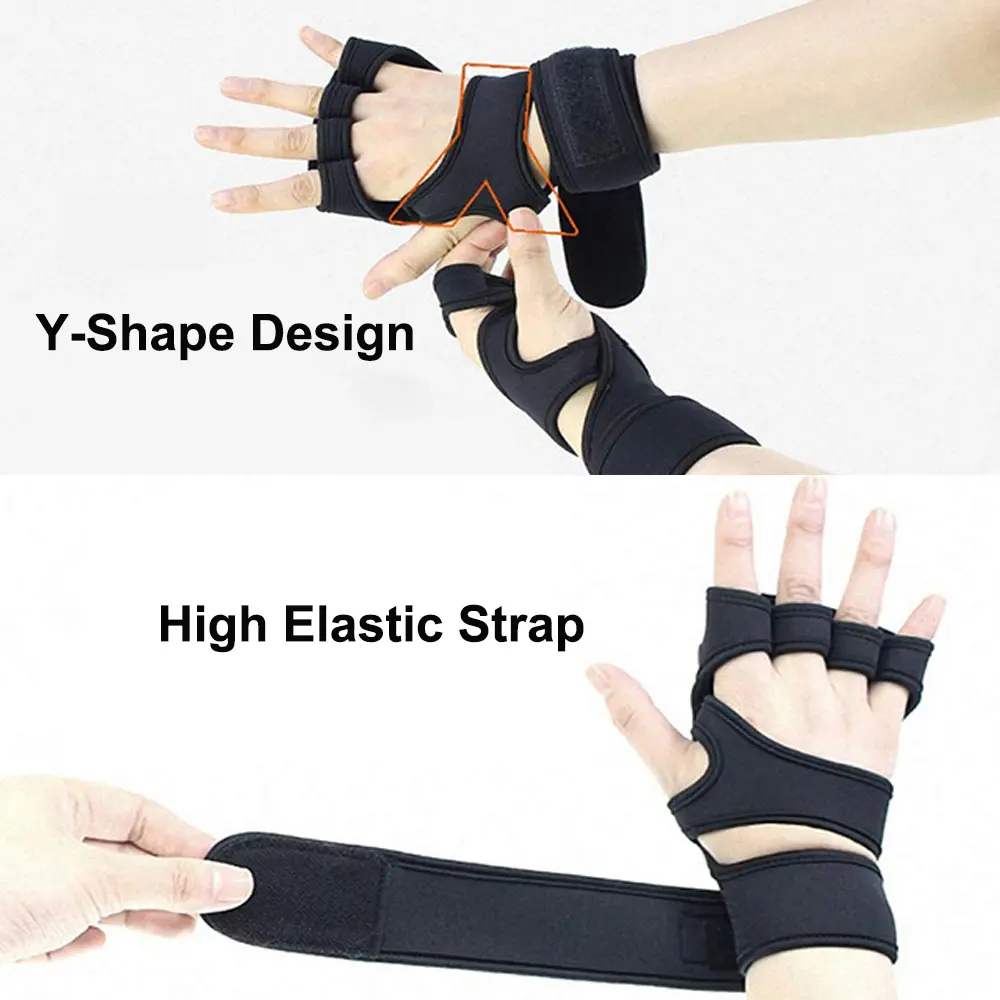 Weight Lifting Dumbbell Gloves Gym Fitness Training Lifting Gloves Bodybuilding Gymnastic Hand Wrist Strap Support for Men Women