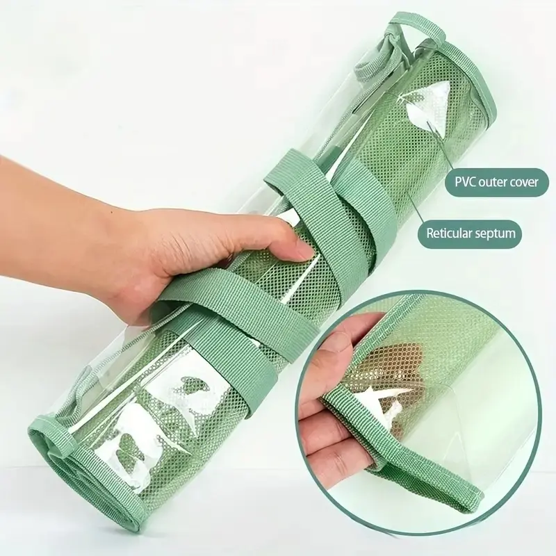 Large Capacity Portable Transparent Waterproof Hand-held Folder Self-adhesive File Pocket Office Supplies with Plug-in Organizer