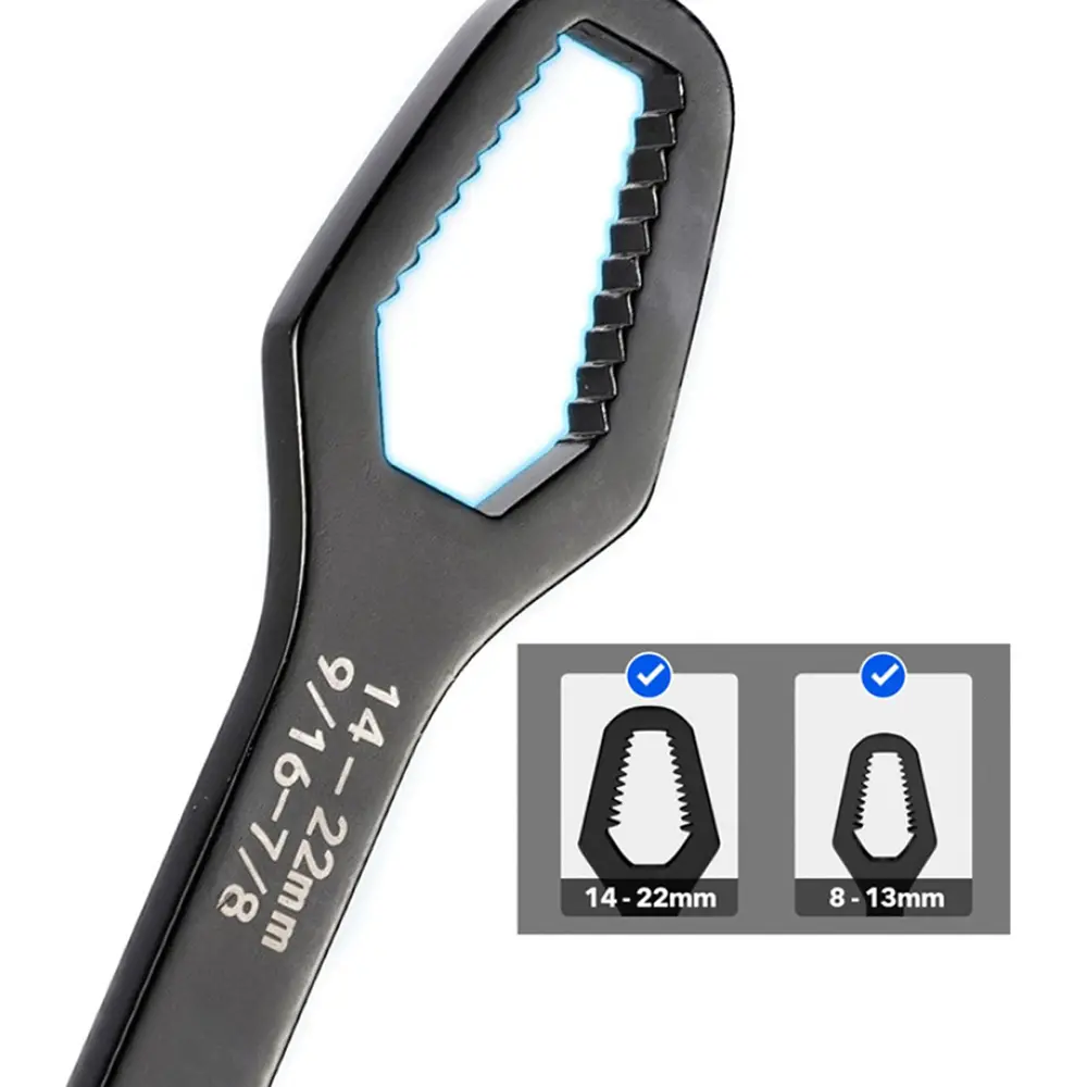 1pc 8-22mm Universal Torx Wrench Self-tightening Adjustable Glasses Wrench Board Double-head Torx Spanner Hand Tools for Factory