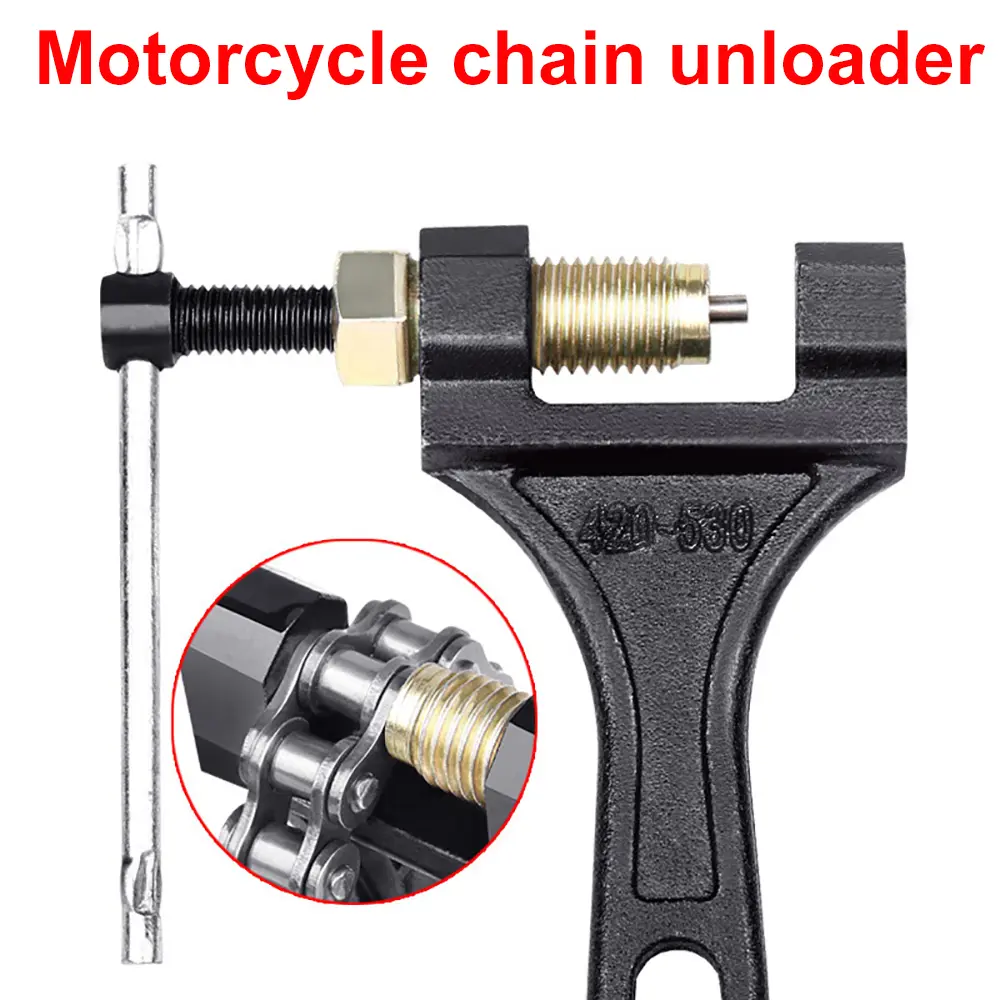 Universal Carbon Steel Spanner Link Splitter Pin Remover 420-530 Chain Breaker Cutter Repair Tools For Motorcycle Bike ATV Black
