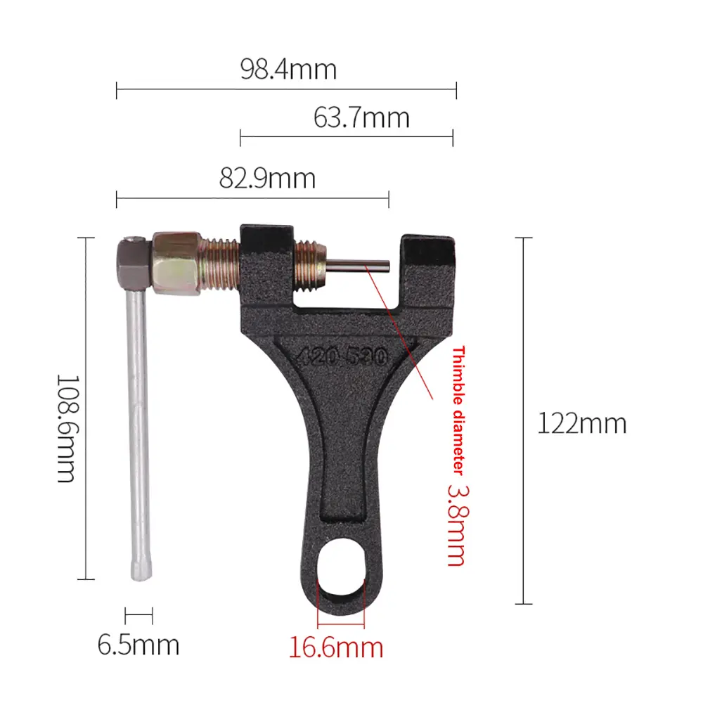 Universal Carbon Steel Spanner Link Splitter Pin Remover 420-530 Chain Breaker Cutter Repair Tools For Motorcycle Bike ATV Black