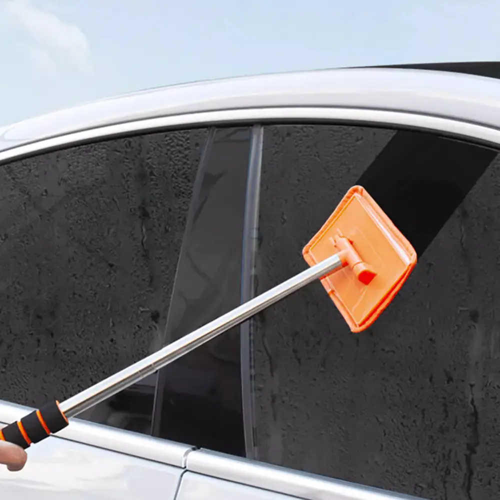 Car Cleaning Artifact Glass Car Wash Brush Front Windshield Cleaning Defogging Brush Dust Mirror Glass Wipe Black 1 pc Black