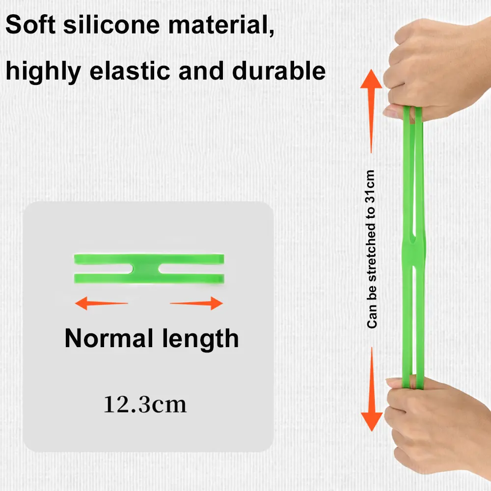 Outdoor Camping Tableware Storage H-shaped Silicone Strap Elastic Color Tie Portable Cutlery Packing Strap Camping Equipment