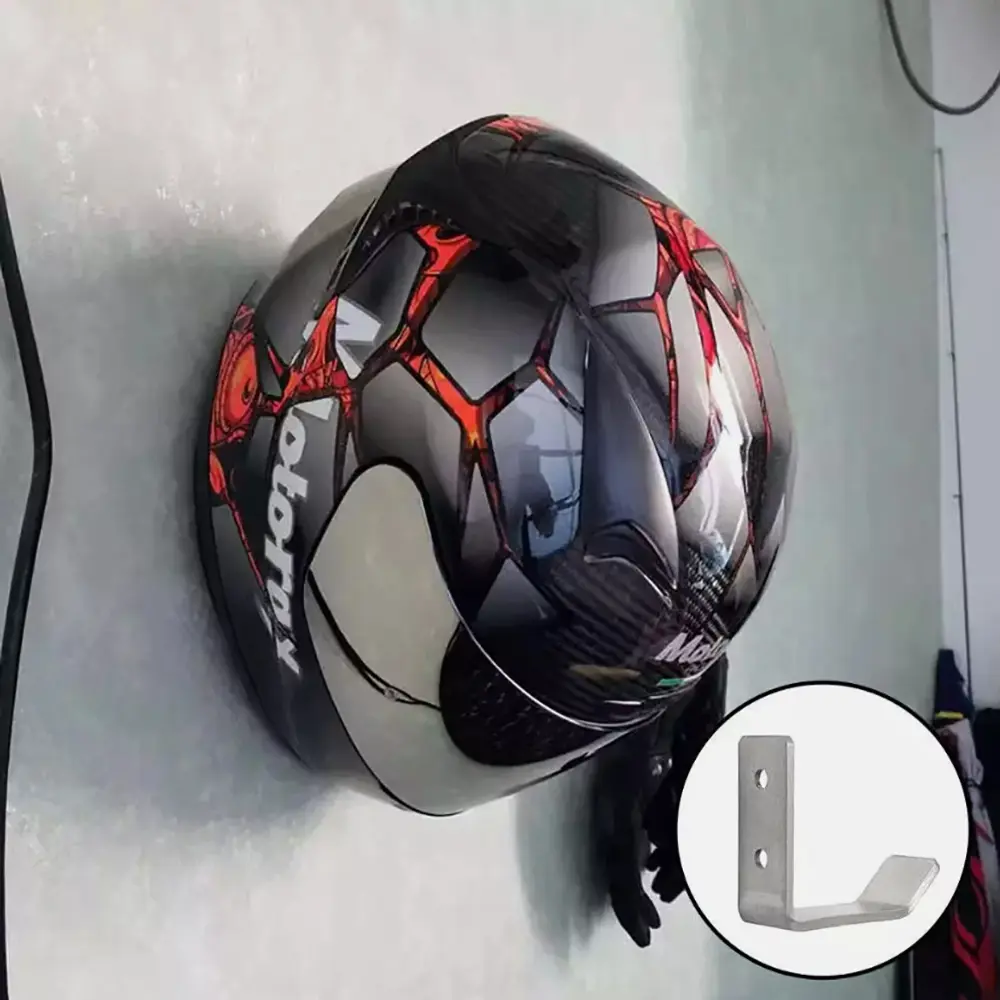 Motorcycle Helmet Wall Mount Hook Racks Steel Multipurpose Hook Hanger Home Luggage Jacket Holders Kitchen Cabinet Hooks