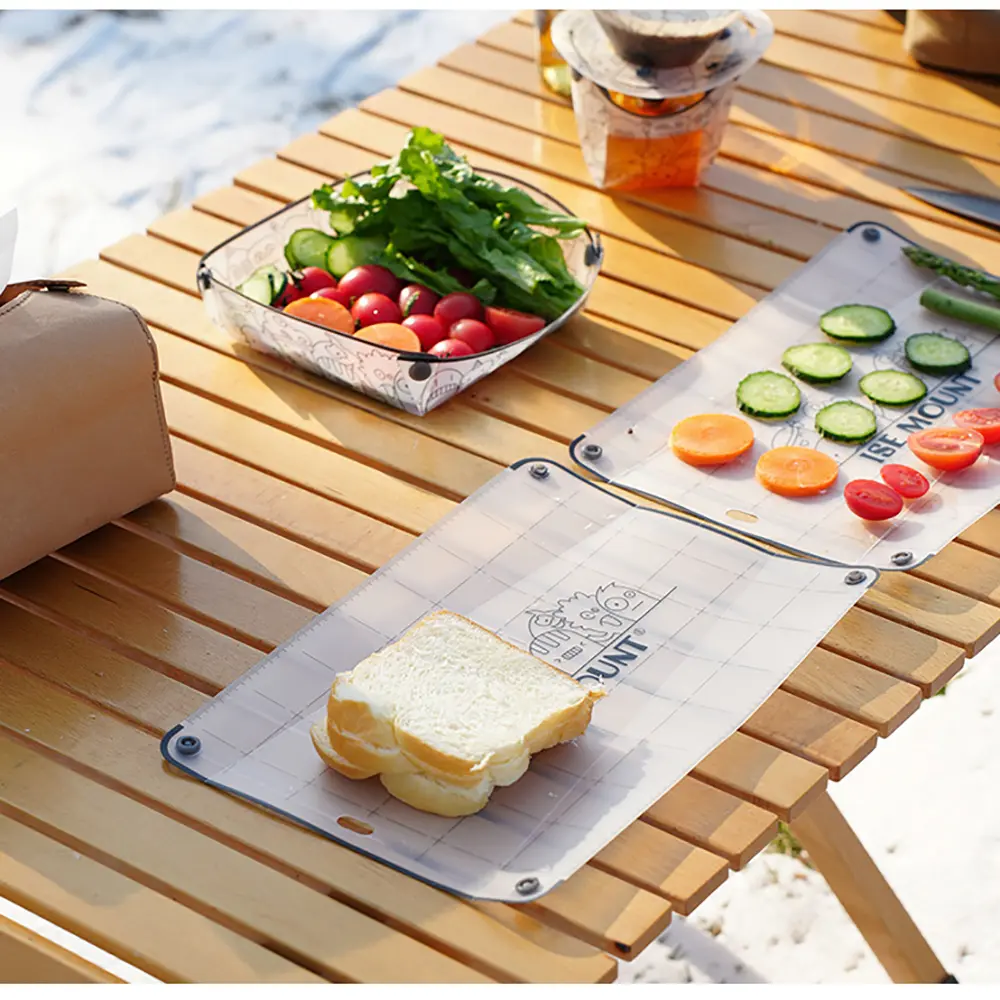 Outdoor PP Folding Dining Board Ultralight Portable Food-Grade Cutting Board Mini Chopping Board Camping Picnic Tool Accessories