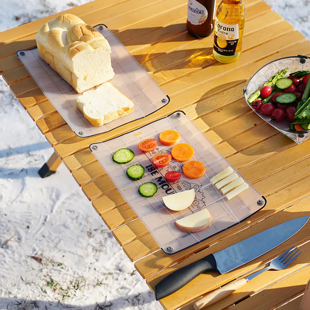 Outdoor PP Folding Dining Board Ultralight Portable Food-Grade Cutting Board Mini Chopping Board Camping Picnic Tool Accessories