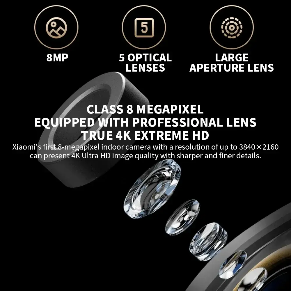 New Xiaomi Smart Camera C700 8MP 4K Ultra HD Low Light Full-color Baby Cry Detection Two-Way Voice Call Surveillance Camera
