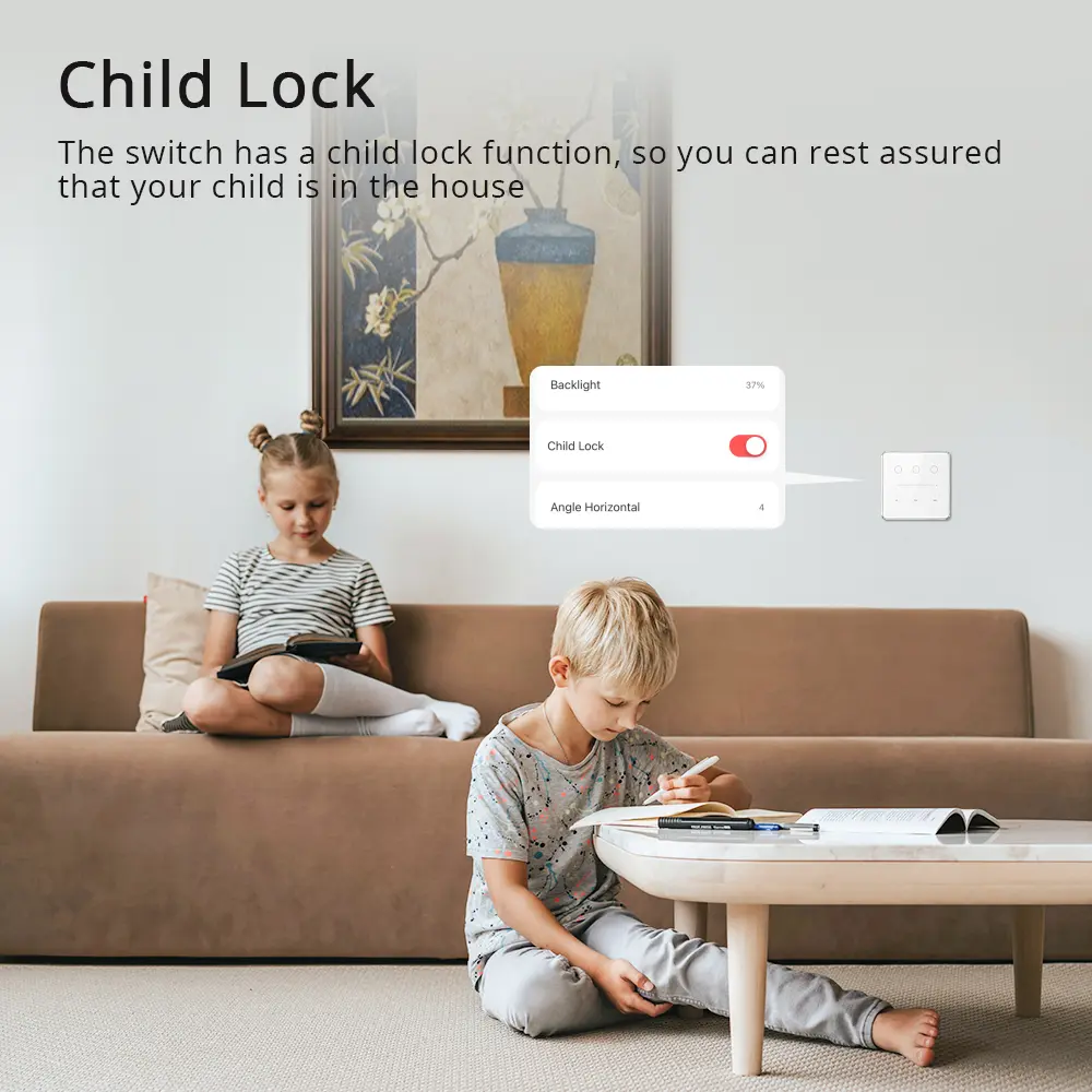 Yagusmart Zigbee 3 Gang Dimmer Light Switch Work with Tuya Smart Life Remote Control US EU Standard Switch Percentage Control