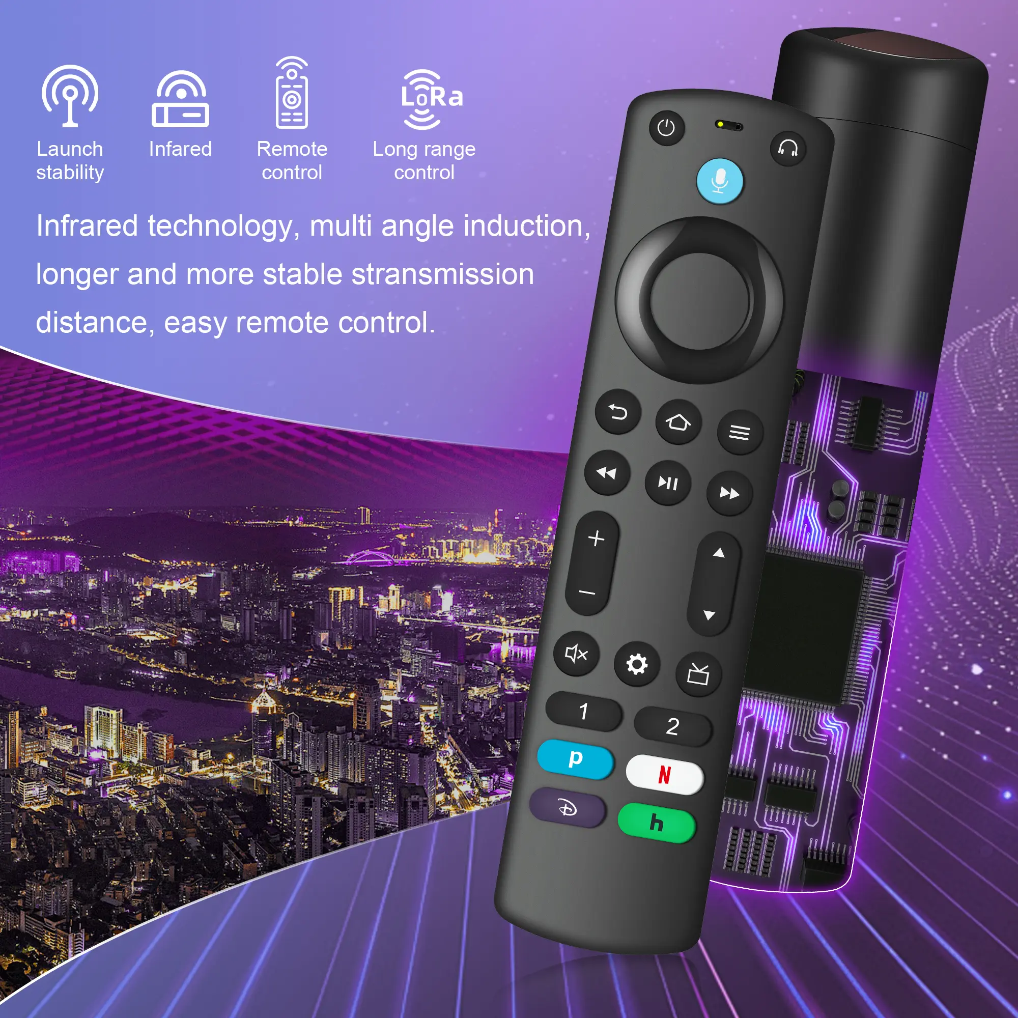 Replacement Voice Remote Control Compatible with Fire TV Stick TV Cube Fire TV Stick Lite Replacement Smart Voice Remote