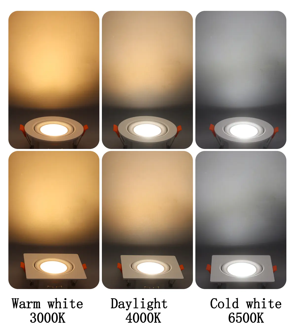 5pcs LED spotlights,eye protection down lights,7W embedded spotlight ceiling lights,CCT dip switch,clothing store commercial
