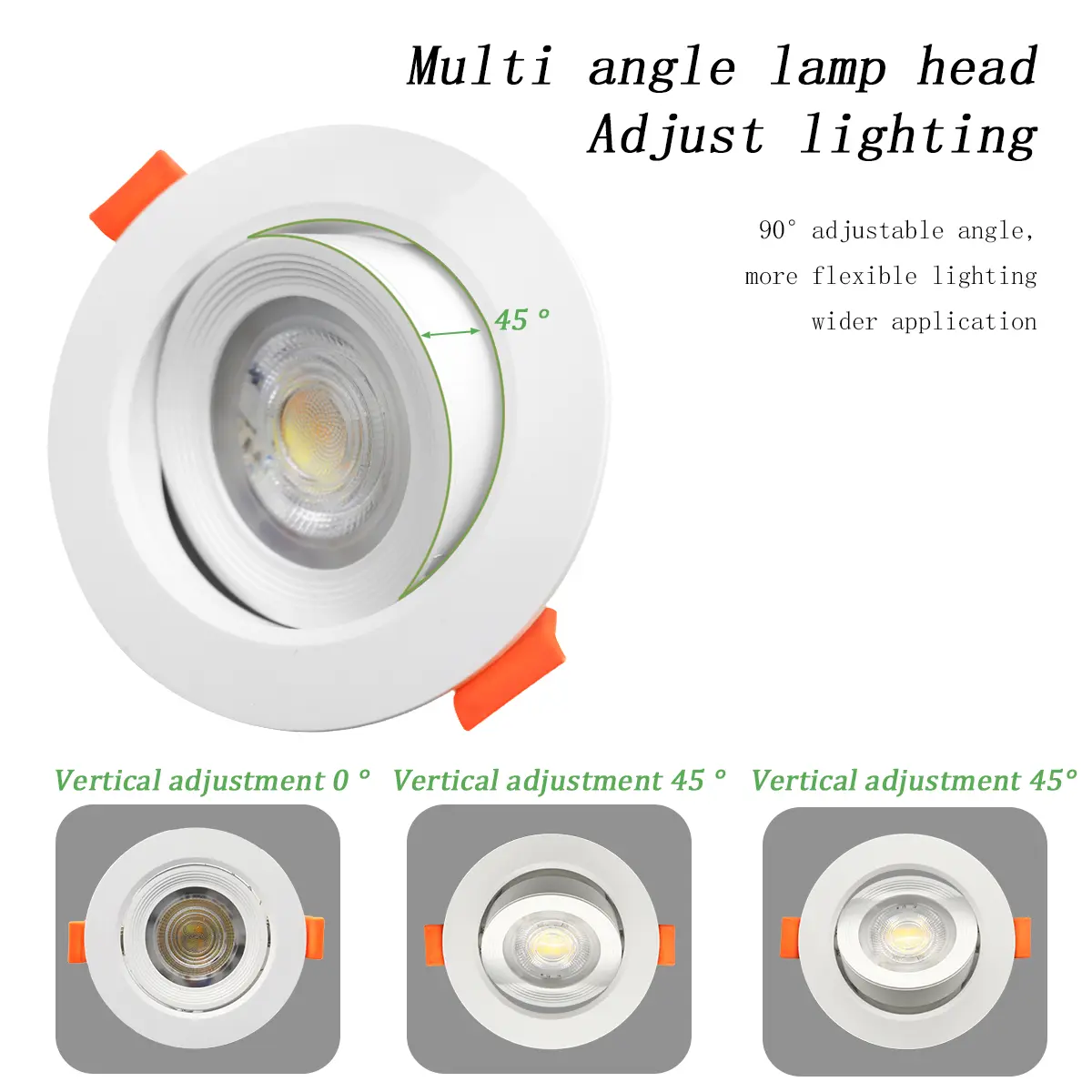 5pcs LED spotlights,eye protection down lights,7W embedded spotlight ceiling lights,CCT dip switch,clothing store commercial
