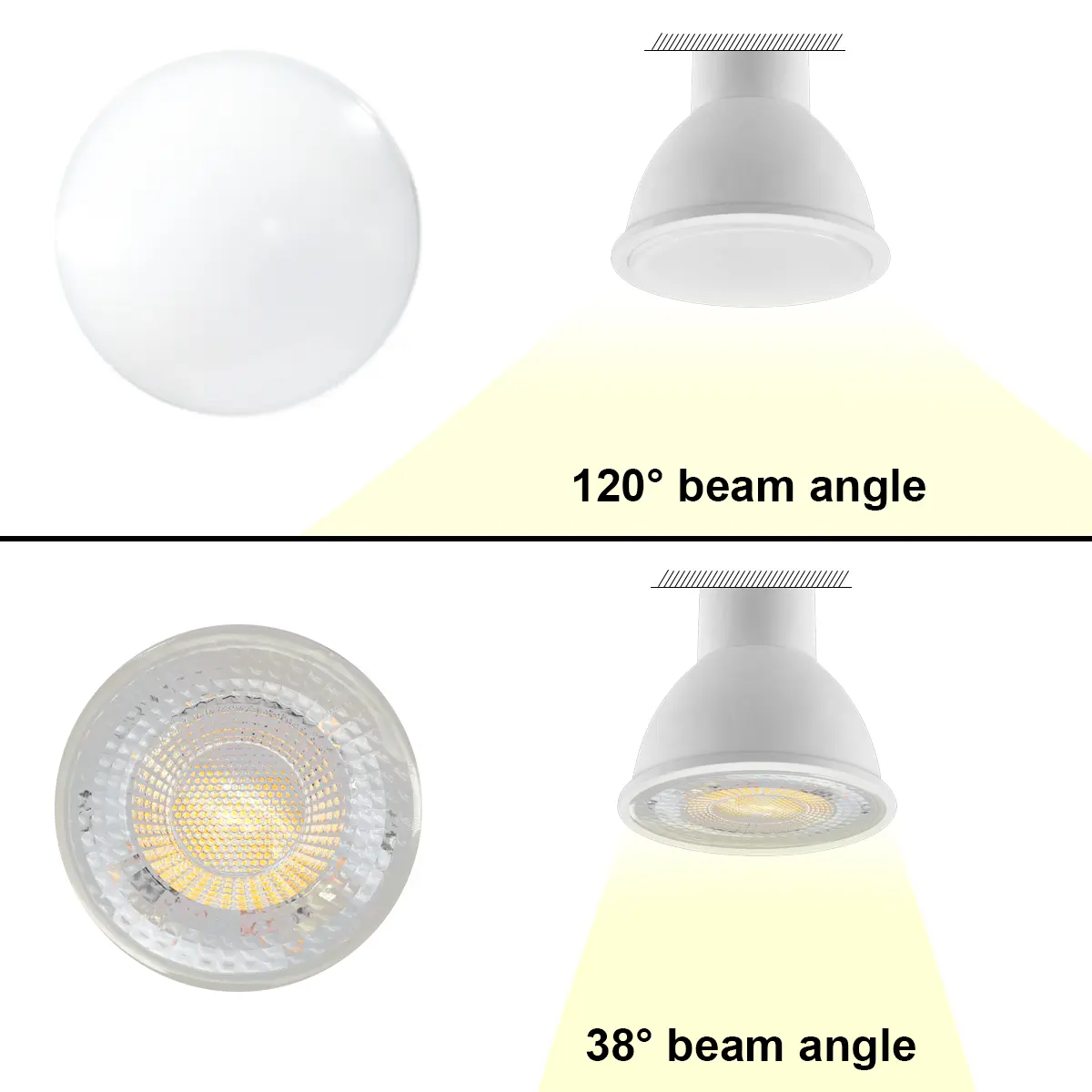 4-20PCS LED low-voltage spotlight AC/DC 12V-24V 38/120 Degrees GU 5.3 3W-7W 3000K 4000K 6000K for House Room Study Living Room