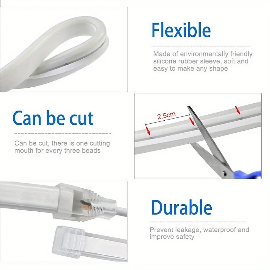 Neon LED Light Strip 5V USB Motion Sensor Dimmer Switch Flexible Silicone Neon Sign Rope Tupe For Home Outdoor Decor