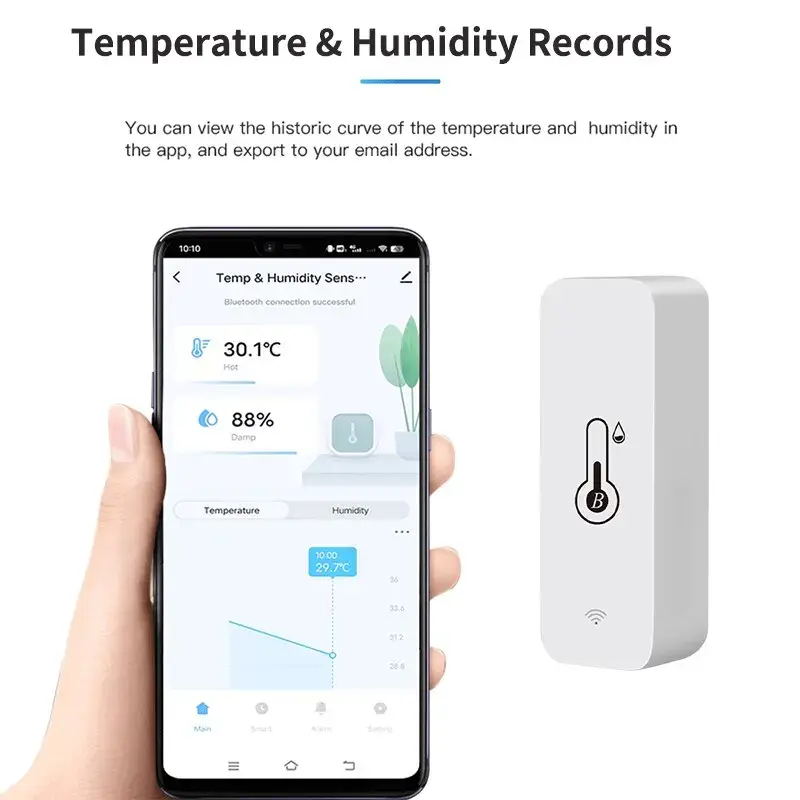 Tuya Smart Temperature Humidity Sensor Mini  New Upgrade Bluetooth-Compatible APP Remote Control Thermometer Hygrometer