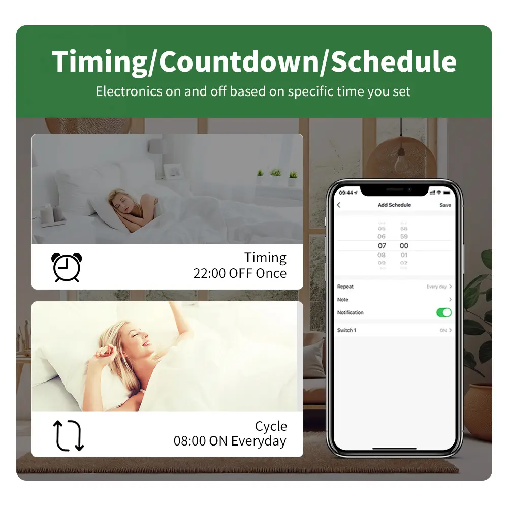 Wifi 16A Smart Light Switch DIY Switches Module Relay Supports 2 Way APP Voice Control with Tuya Smart Life Alexa Google Home
