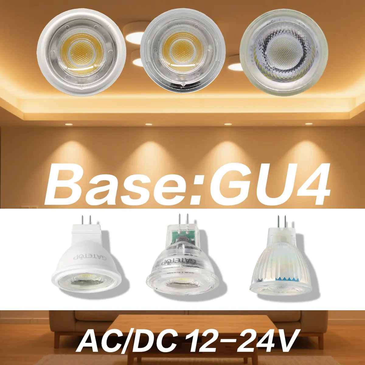 4-20PCS LED Spotlight MR11 GU4 12V 3W 3000K 4000K 6000K Warm White Light Suitable for kitchen den Replacement 20W 50W Halogen