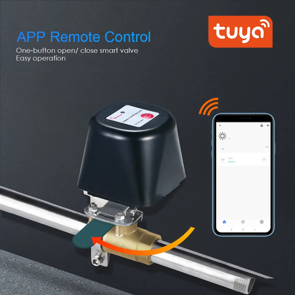 Smart WIFI Water Valve Manipulator Gas Shut Off Controller Remote Control Heating Irrigation Google Alexa Ifttt Compatible